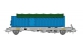 Train électrique : REE WB-340 - Wagon KANGOUROU Ep.IV avec remorque Bleue bâche verte double essieux