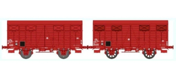 REE WB255 -  Set de 2 Wagons COUVERT OCEM 19 Ep.IV