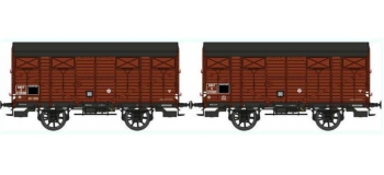 REE WB265 - Set de 2 Wagons COUVERT PLM Ep.III A
