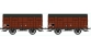 REE WB265 - Set de 2 Wagons COUVERT PLM Ep.III A