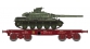 Train électrique :  REE WBA-009 - Wagon Porte-char Rlmmp + Char AMX 30B - 1DB 6ème Dragons 3ème Esc 