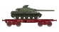 Modélisme ferroviaire : REE WBA-010 - Wagon Porte-char Rlmmp + Char AMX 30B - 1DB 6ème Dragons 3ème Esc 