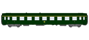 Modélisme ferrovaire : REE VB-126 - Voiture UIC Ep.III Vert, Logo Rond. 
