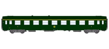 Modélisme ferrovaire : REE VB-126 - Voiture UIC Ep.III Vert, Logo Rond. 