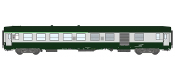 Modélisme ferrovaire : REE VB-161 - Voiture UIC Vert Garrigue / Gris Béton Ep.V. 