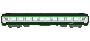 Modélisme ferrovaire : REE VB-163 - Voiture UIC Vert Garrigue / Gris Béton Ep.V. 
