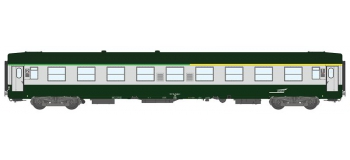 Modélisme ferrovaire : REE VB-165 - Voiture UIC Vert Garrigue / Gris Béton Ep.V. 