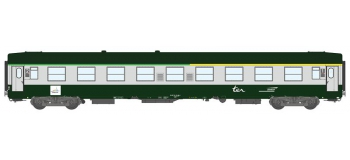Modélisme ferrovaire :  REE VB-167 - Voiture UIC Vert Garrigue / Gris Béton Ep.V. 
