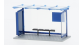 RIE70321 - Abri de bus, bleu - Rietze