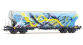 HR6691 - Wagon-trémie à céréales, ERSA « Interfracht », avec graffiti d'oiseaux - Rivarossi