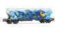 HR6691 - Wagon-trémie à céréales, ERSA « Interfracht », avec graffiti d'oiseaux - Rivarossi