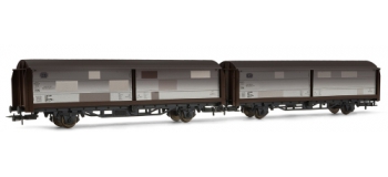 RIVAROSSI HR6081 coffret 2 wagons couverts portes coulissantes type Hbis299, patiné, DB TRAIN ELECTRIQUE