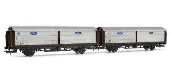 RIVAROSSI HR6082 coffret 2 wagons couverts portes coulissantes type Hbis 299 