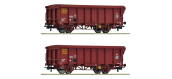 R6600251 - Set de 2 wagons à toit enroulable type Ts, SNCF - Roco