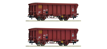 R6600251 - Set de 2 wagons à toit enroulable type Ts, SNCF - Roco