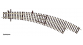 R42473 - Aiguillage courbe droit BWr3/4 - Roco