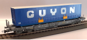 DEP-R46374 - Wagon porte container GUYON, SNCF - Roco