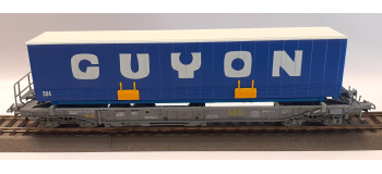 DEP-R46374 - Wagon porte container GUYON, SNCF - Roco