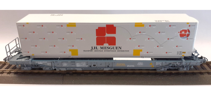 DEP-R47118 - Wagon porte container JH MESGUEN, SNCF - Roco