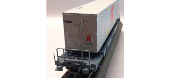 DEP-R47118 - Wagon porte container JH MESGUEN, SNCF - Roco