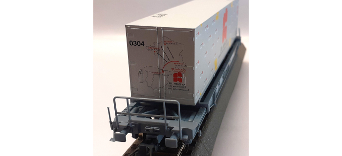 DEP-R47118 - Wagon porte container JH MESGUEN, SNCF - Roco