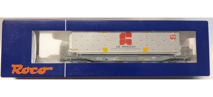 DEP-R47118 - Wagon porte container JH MESGUEN, SNCF - Roco