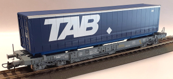 DEP-R47119 - Wagon porte container TAB, SNCF - Roco