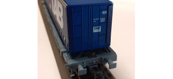 DEP-R47119 - Wagon porte container TAB, SNCF - Roco