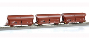 R66049 - Coffret 3 wagons trémie à déchargement auto, SNCB - Roco