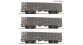 R6600203 - Set de 3 wagons tombereau gris, SNCF - Roco