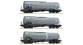 R6600091 - Set de 3 wagons citernes, MILLET - Roco