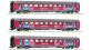 R6200025 - Set de 3 voitures Corail OUIGO, SNCF - Roco
