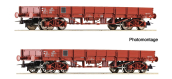 R6600224 - Set de 2 wagons plats, SNCF - Roco