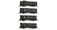 R6200055 - Set de 4 voitures voyageurs boite à tonnerre, SNCF - Roco