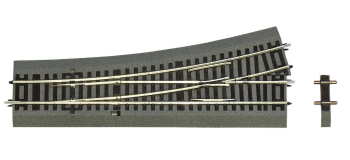 R42534 - ** Remplace R42532 ** Aiguillage gauche Wl15 avec ballast - Roco
