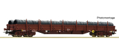 R6600184 - Wagon à ranchers SNCF, chargé de bobines - Roco