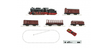 R51318 - Coffret de départ digital, train marchandises avec locomotive à vapeur - Roco