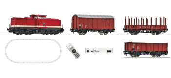 ROCO 5110009 - Coffret de départ digital Z21 : Train marchandises avec locomotive diesel série 110, DR