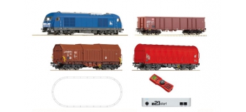 Modélisme ferroviaire : ROCO R51283 - Coffret de départ numérique: Locomotive diesel 253 avec wagons de marchandises de la DB