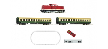 Modélisme ferroviaire : ROCO R51284 -  Coffret de départ numérique z21: Locomotive diesel class 112 avec voitures voyageurs DR