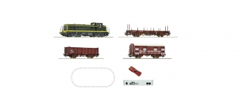 Modélisme ferroviaire : ROCO R51300 - Coffret de départ digital z21®start: Locomotive diesel série BB63000 de RENFE avec train de marchandise, SNCF