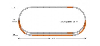 Modélisme ferroviaire : ROCO R61152 - Coffret de rails, set d’extension C 1