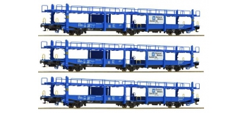 Modélisme ferroviaire : ROCO R66272.2 - lot de 3 wagons porte Auto 