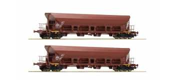 Modélisme ferroviaire : ROCO R67140 - Set de deux wagons trémies DR
