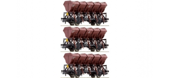 Modélisme ferroviaire : ROCO R67146 - Set de trois wagons bennes DB