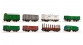 Train électrique : ROCO R67147 - Coffret de 8 wagons marchandises SNCB 