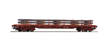 Modelisme ferroviaire : ROCO R 67285 - Wagon plat à ranchers avec chargement SNCF