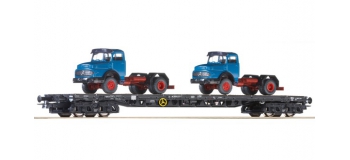 Modélisme ferroviaire : ROCO R67303 - Wagon avec chargement de camions DB