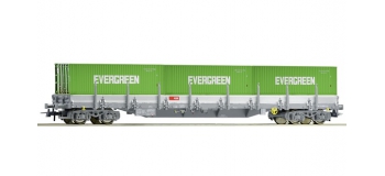 Train électrique : ROCO R67582 - Wagon porte-conteneurs 