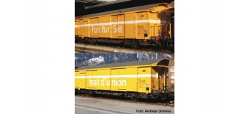 Modélisme ferroviaire : ROCO R76202 - Set de 2 Wagons couverts postaux Z2 jaune, SBB